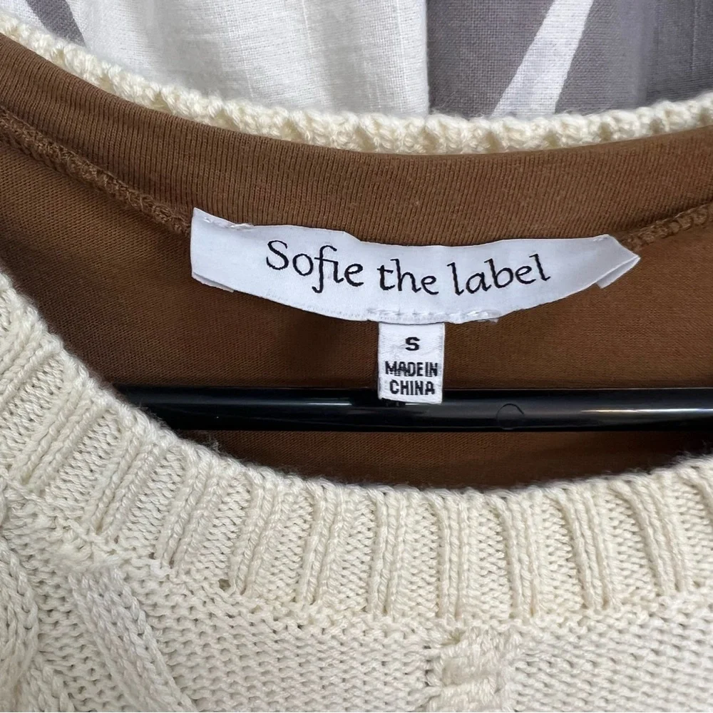 Sofie the Label Cognac Tiered Layered Sweater Dress - Picture 6 of 7